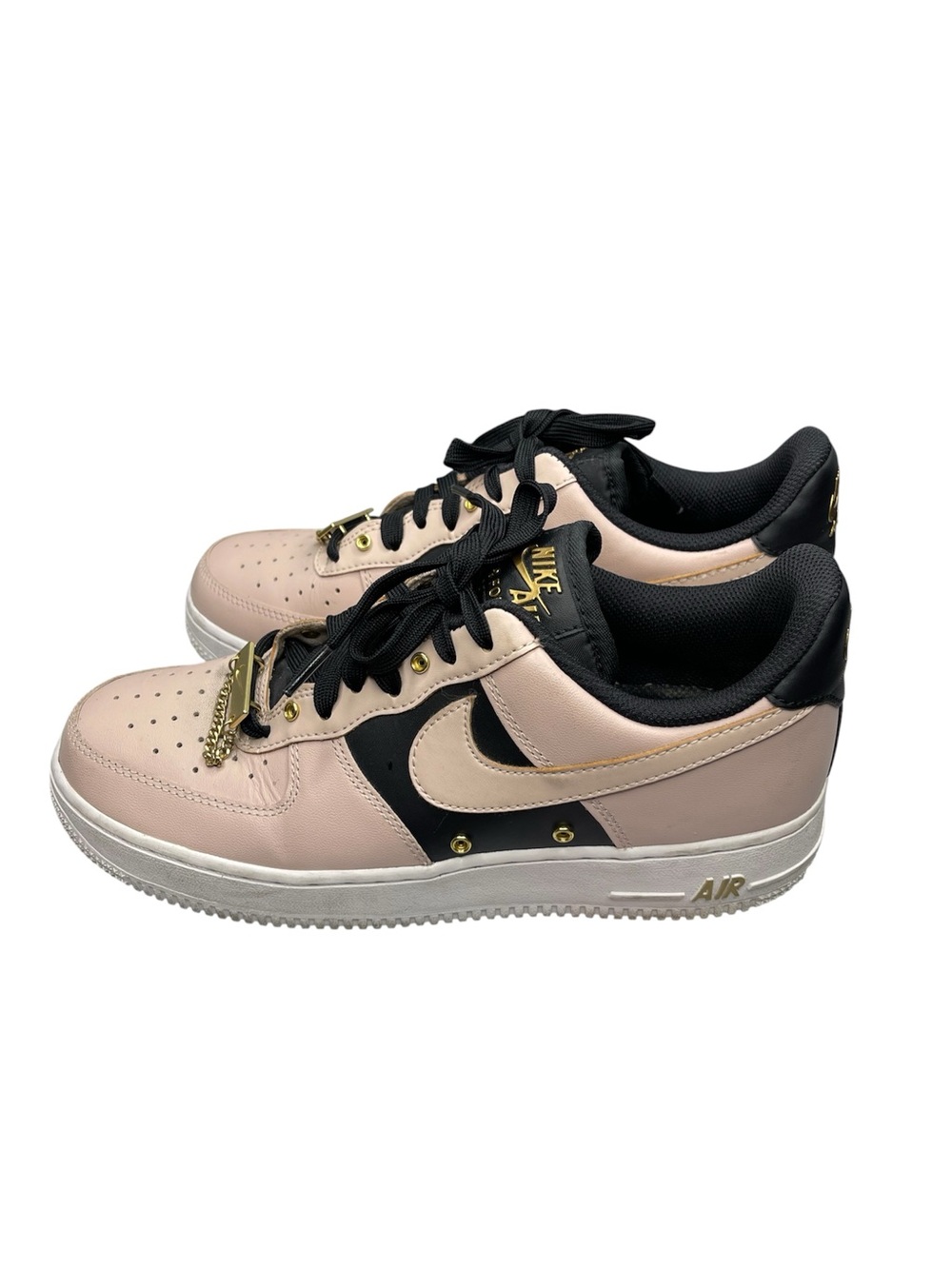 Nike Air Force 1 Low ’07 PRM Particle Beige Black Gold Chain Dubrae DA8571-200